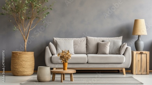 Modern minimalist living room interior design