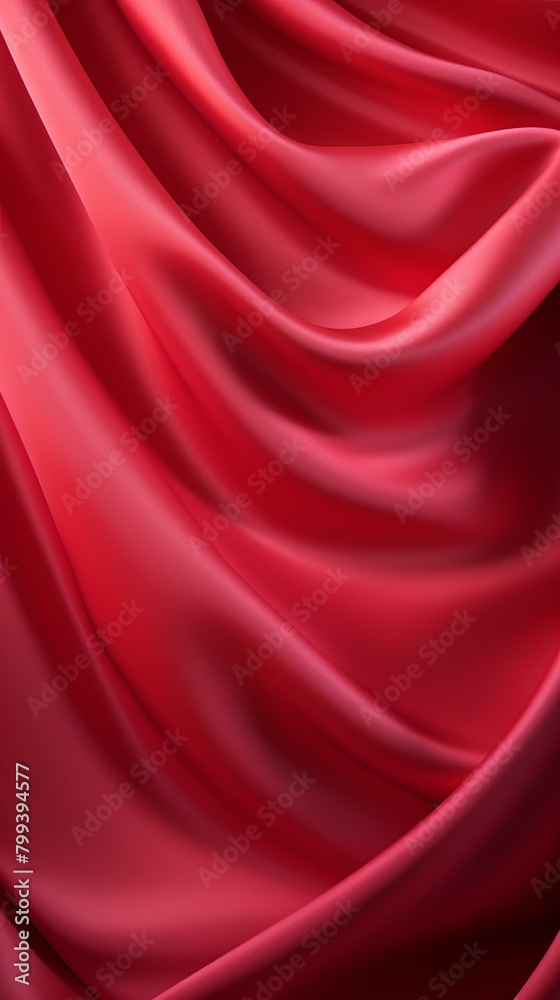 Red silk fabric with waves Red silk fabric with waves