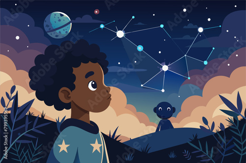hopeful illustration depicting young Black students reaching for stars, symbolizing limitless possibilities.