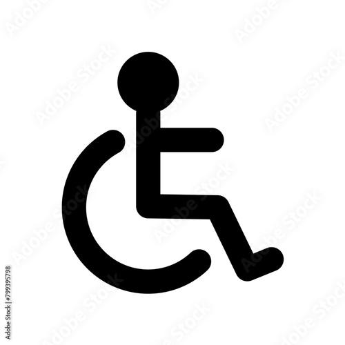 Wheelchair symbol - vector icon	