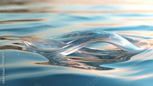 Water Abstract futuristic background generative ai