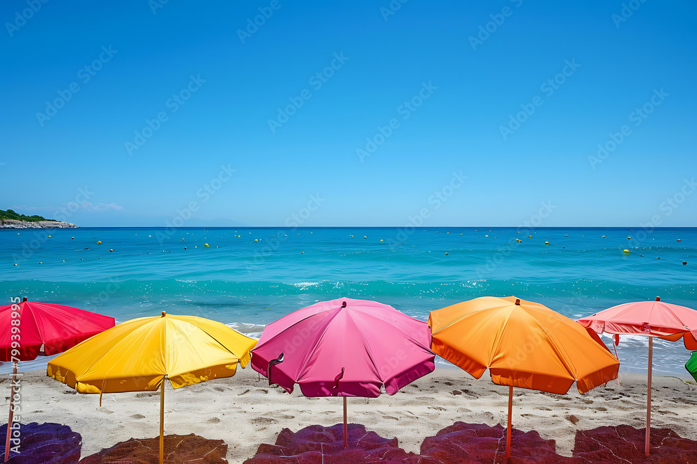 beach umbrella and sky