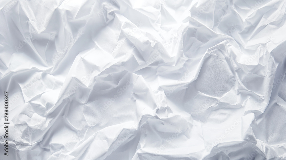 Fototapeta premium Clean White Wrinkled Pattern Texture