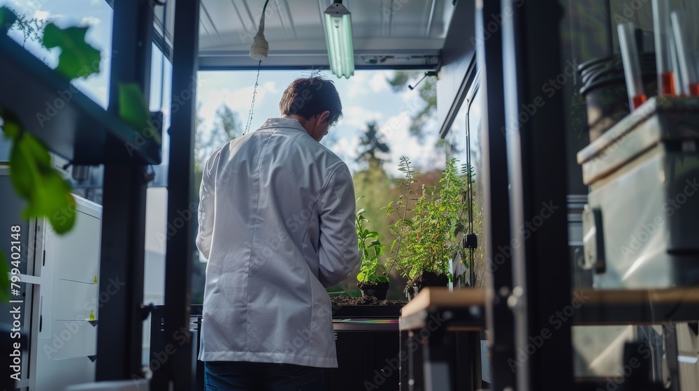 CuttingEdge AI Soil Analysis Scientist Conducting Revolutionary Research in Mobile Lab CuttingEdge AI Soil Analysis Scientist Conducting Revolutionary Research in Mobile Lab