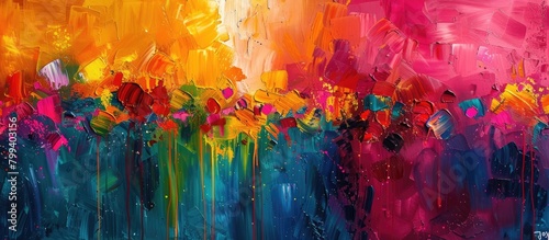 Radiant Vibrancy of Unbridled Joy Expressed in a Multitude of Colorful Hues