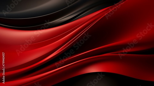 Abstract Red and Black Pattern Background: Elegant Curvy Lines Design for Versatile Visual Projects and Graphic Creativity