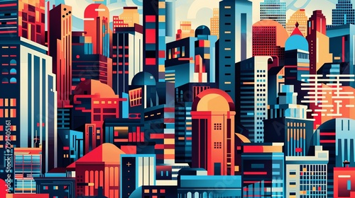 Abstract Cities  Can be used for companies related to urban life  tourism  or urban planning. Creates a sense of modernity and activity. Generative AI.