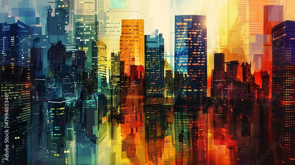Abstract Cities, Can be used for companies related to urban life, tourism, or urban planning. Creates a sense of modernity and activity. Generative AI. Abstract Cities, Can be used for companies related to urban life, tourism, or urban planning. Creates a sense of modernity and activity. Generative AI.