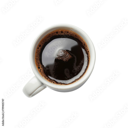 A Cup of Coffee on a White Background