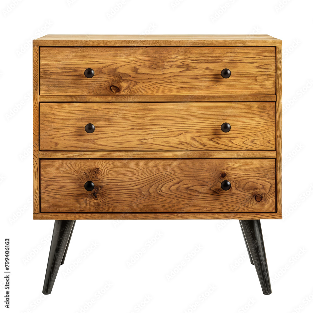 Wooden Chest of Drawers With Three Drawers Wooden Chest of Drawers With Three Drawers