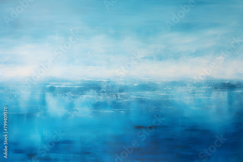 Calm Oceanic Haven, abstract landscape art, painting background, wallpaper, generative ai