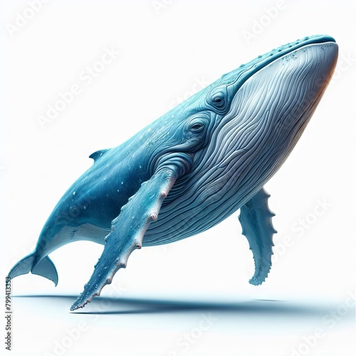  whale on white background