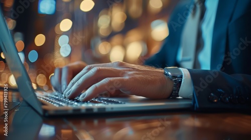 Person Typing on Laptop