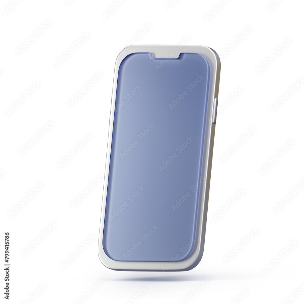 Modern realistic 3d smartphone with glass screen isolated on white background for presentation, information graphics, banners, standing view. 3d rendered illustration Modern realistic 3d smartphone with glass screen isolated on white background for presentation, information graphics, banners, standing view. 3d rendered illustration