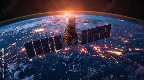 Satellite Orbiting in Space