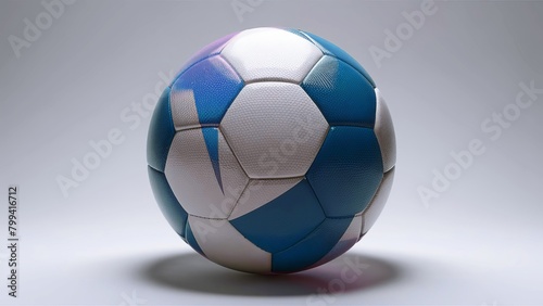 Soccer football ball in the colors of the Scotland flag. blue and white colors. isolated on white background  European Championship 2024