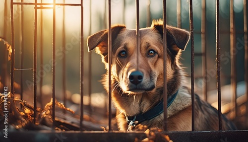 Behind the Bars: The Heartbreaking Tale of a Hungry, Abandoned Dog in a Shelter's Rusty Cage