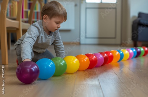 Child with autism playing