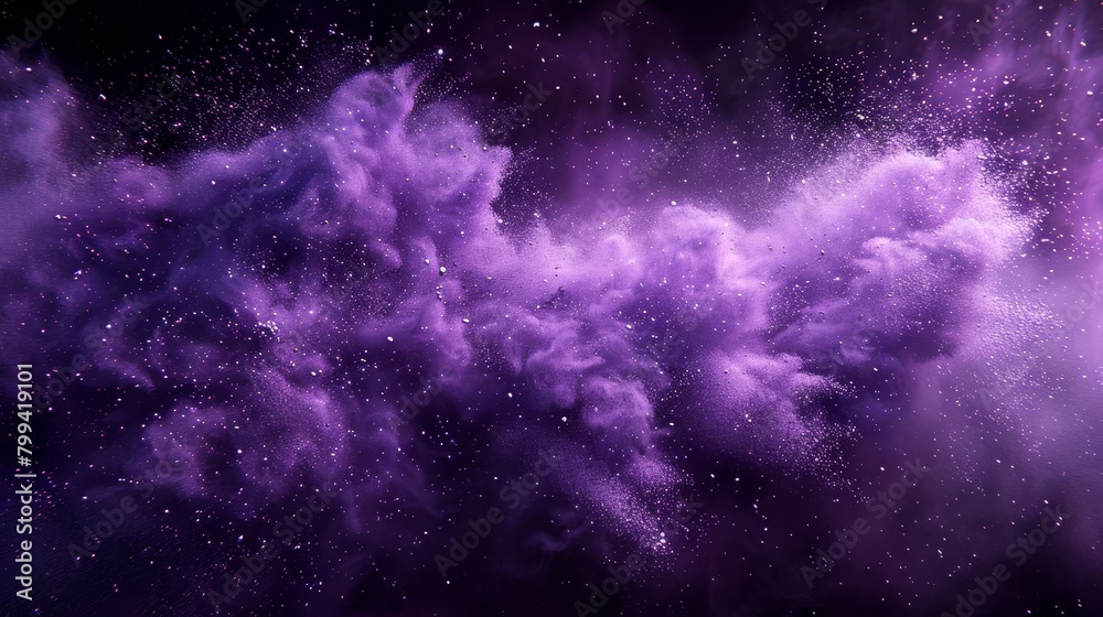   A purple sky teeming with countless stars