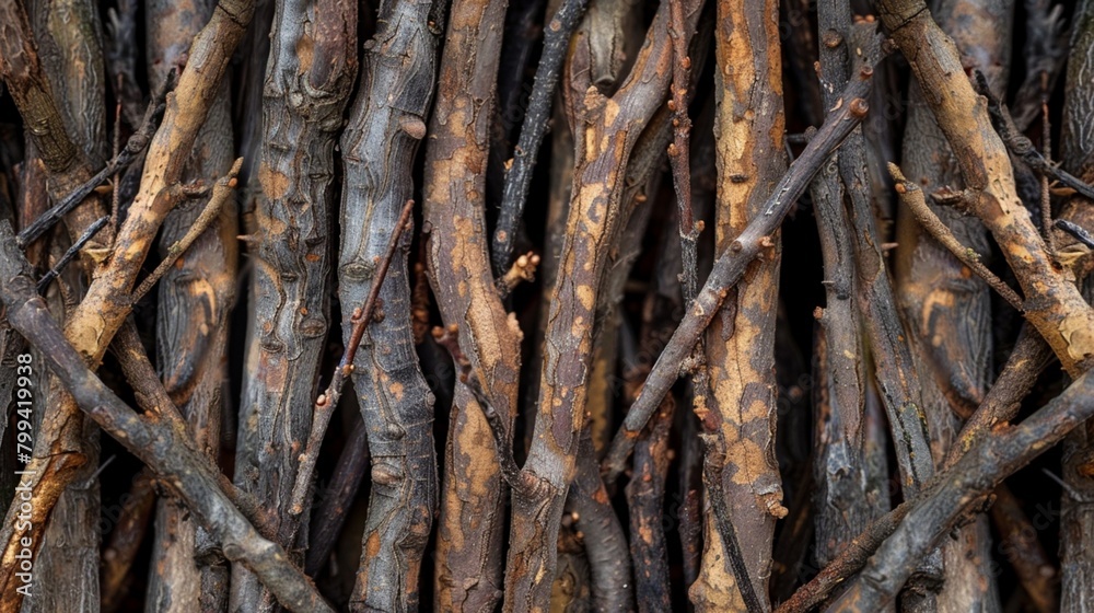 Natural Twig Texture Background
