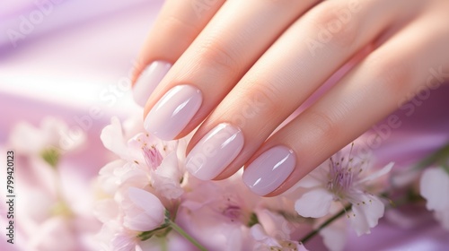 purple manicure nail polish treatment, ai