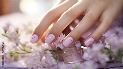 purple manicure nail polish treatment  ai