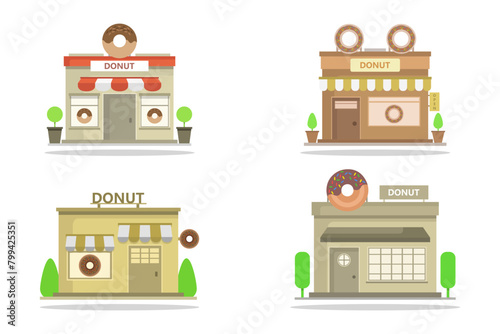 Illustrated donut shop
