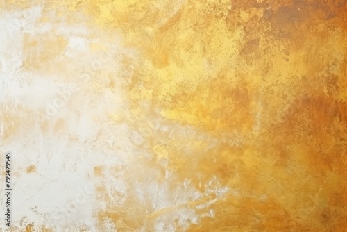 Gold and white gradient noisy grain background texture painted surface wall blank empty pattern with copy space for product design or text 