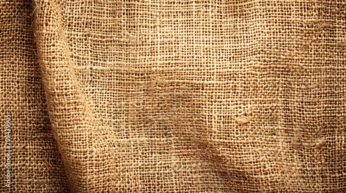 Sackcloth brown detailed pattern textured background. AI generated image © is