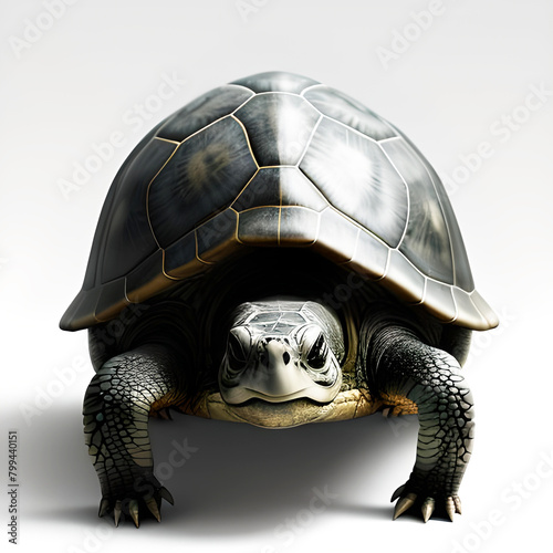 Schildkröte mit Panzer isoliert vor weißem Hintergrund tiere natur land bedroht tropisch Landschildkröte Galapagos umweltschutz symbol wild lebende Tiere Panzer Reptil Zoo Tierpark 