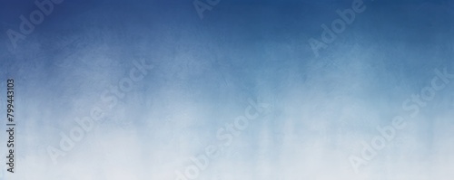 Indigo and white gradient noisy grain background texture painted surface wall blank empty pattern with copy space for product design or text 