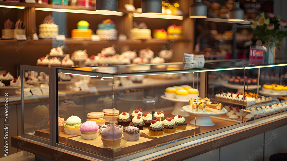 Contemporary Assembly of Delectable Delights in an Upscale Cake Shop