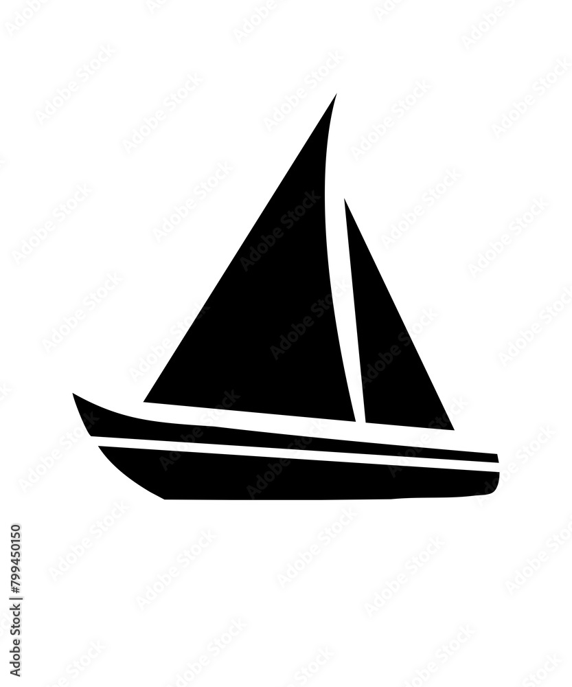 surfing sailboat icon isolated