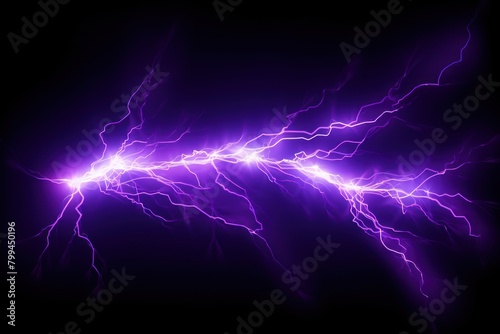 Lavender lightning, isolated on a black background vector illustration glowing lavender electric flash thunder lighting blank empty pattern with copy space