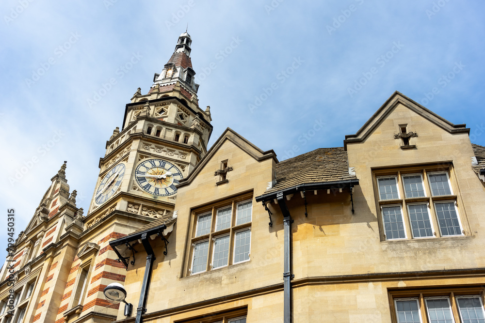 Cambridge, United Kingdom - Old clock tower