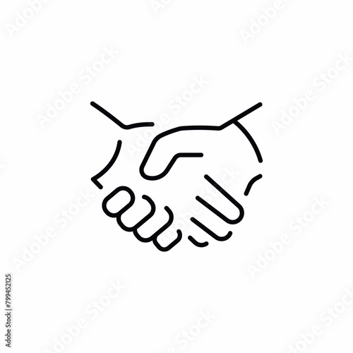 handshake greeting deal business icon