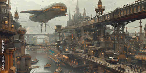 steam, punk, city, Victorian, industrial, retro-futuristic, gears, technology, brass, clockwork, fantasy, mechanical, vintage, innovation, invention, steam-powered, machinery, aesthetic, futuristic, a