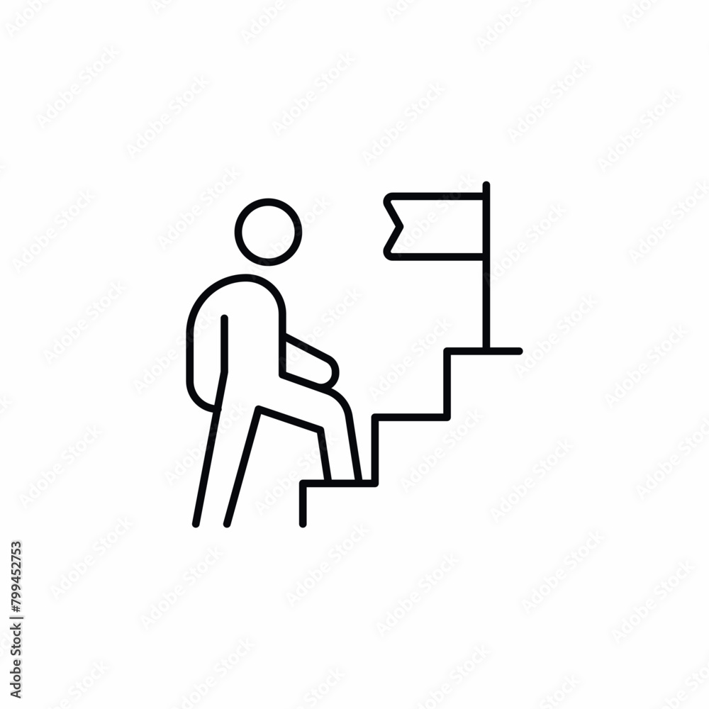 upstairs to success motivation growth icon upstairs to success motivation growth icon