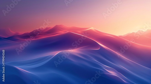 Gradient patterns fading from dusk to dawn colors, a serene and peaceful background