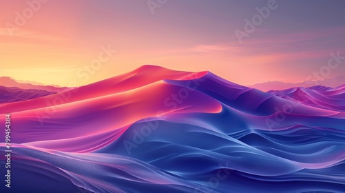 Gradient patterns fading from dusk to dawn colors, a serene and peaceful background