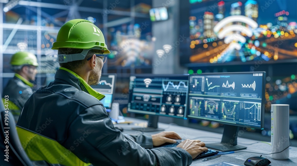 FutureProof Urban Monitoring Smart City Technician Overseeing WiFiEnabled Infrastructure FutureProof Urban Monitoring Smart City Technician Overseeing WiFiEnabled Infrastructure