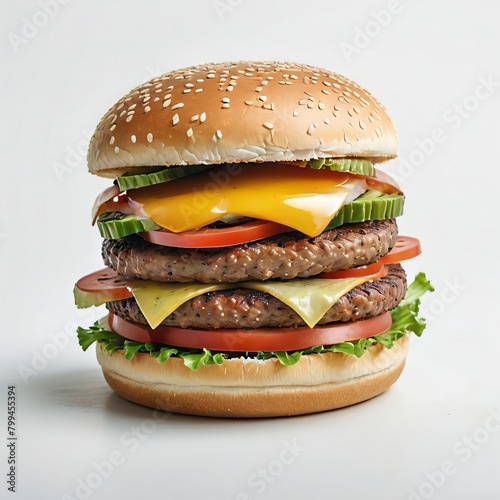 burger on a white background