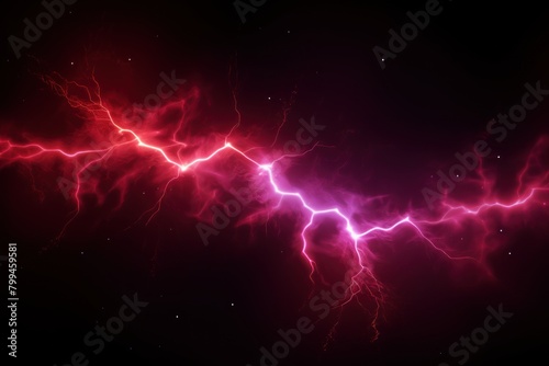 Maroon lightning, isolated on a black background vector illustration glowing maroon electric flash thunder lighting blank empty pattern with copy space