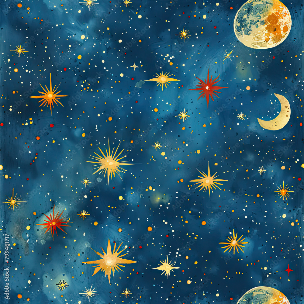 Starry Night Patterns Celestial Fabric Designs Starry Night Patterns Celestial Fabric Designs
