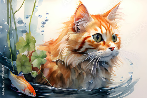 cat and fish
Generative AI