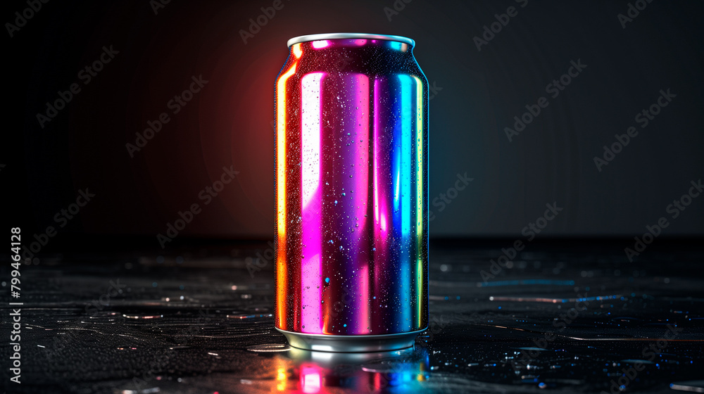 Vibrant and neon blank aluminium beverage can Vibrant and neon blank aluminium beverage can
