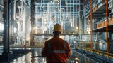 Digital Twin Industrial Safety Operator Conducting Virtual Risk Assessments at Chemical Plant