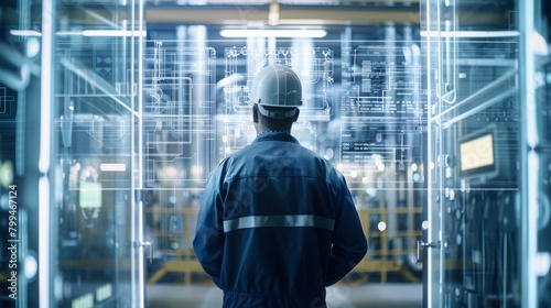Digital Twin Industrial Safety Operator Conducting Virtual Risk Assessments at Chemical Plant