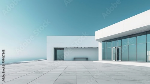 Generate a striking image of a contemporary white building © Ammar
