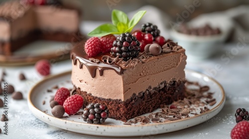 Decadent Chocolate Cake With Raspberries